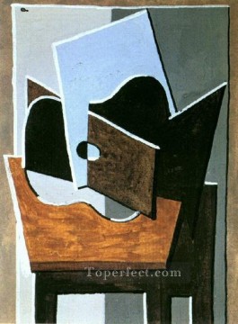Guitare sur une table 1920 Cubismo Pinturas al óleo